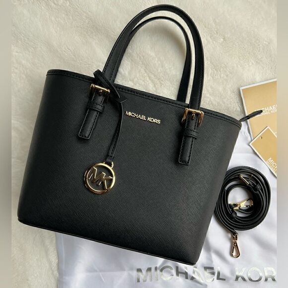 Michael Kors Handbags - Michael Kors Jet Set Travel Extra-Small Saffiano Leather Top-Zip Tote Bag